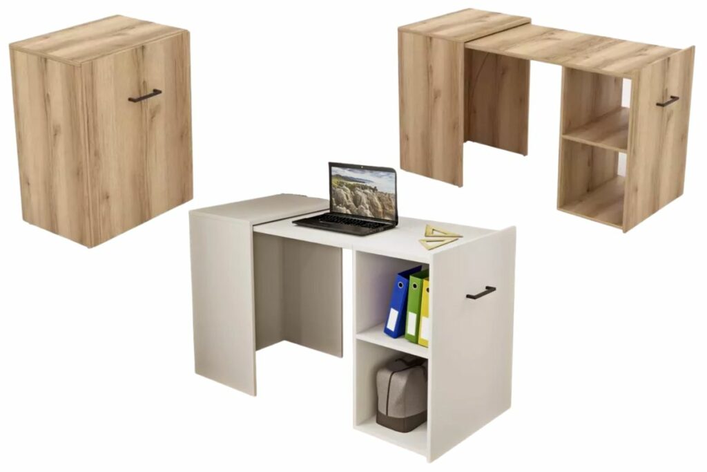 biurko składane w formie niewielkiej szafki